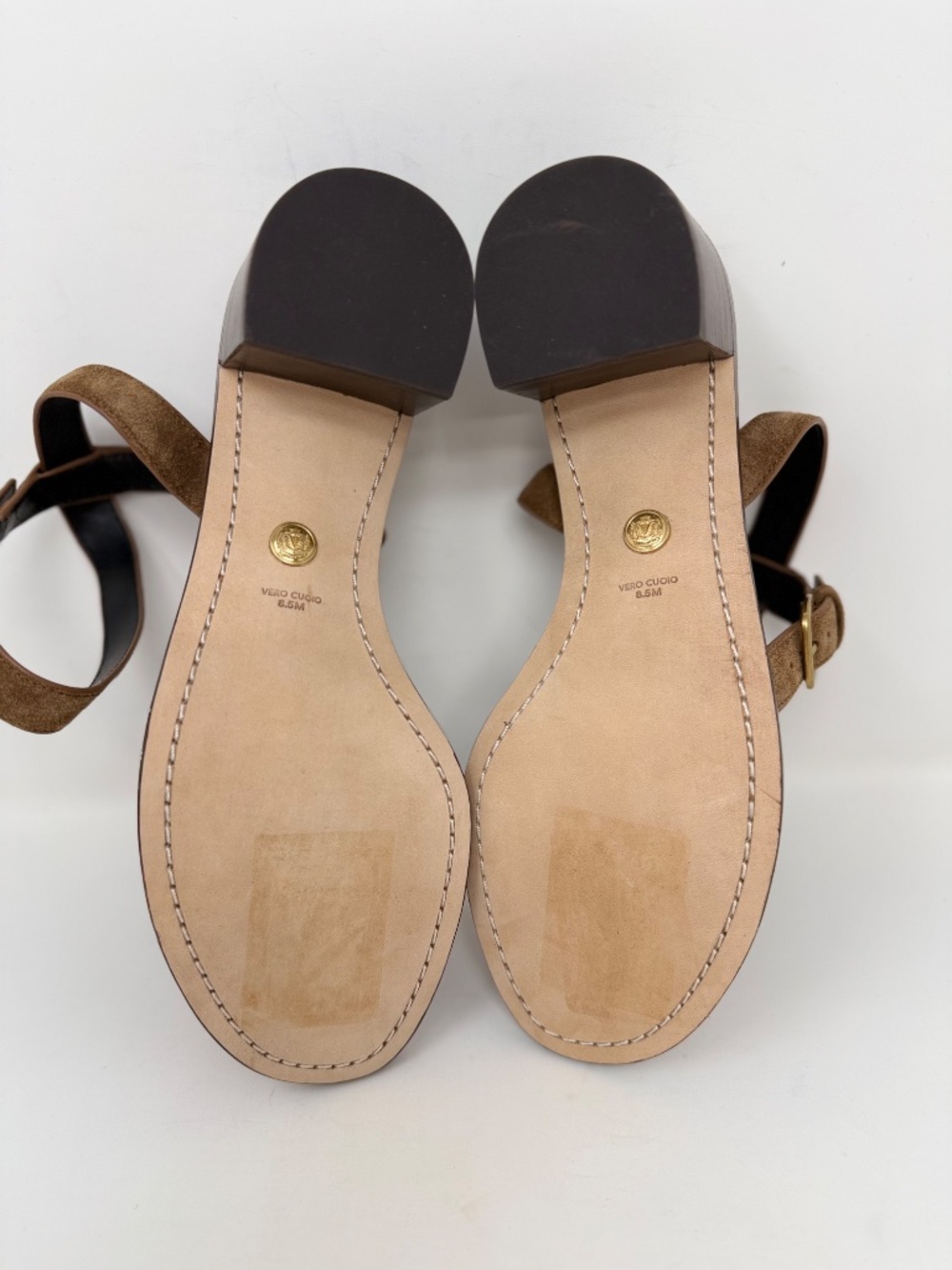 New Veronica Beard Elia Ankle Strap Sandal Hazelwood Sz 8.5 - Picture 13 of 13